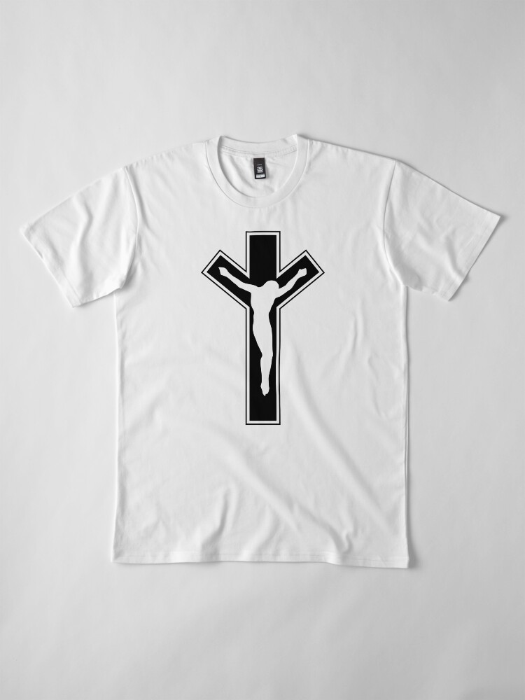 Thumbnail 4 of 6, Premium T-Shirt, Cross (in black) designed and sold by ANGELSONLY.