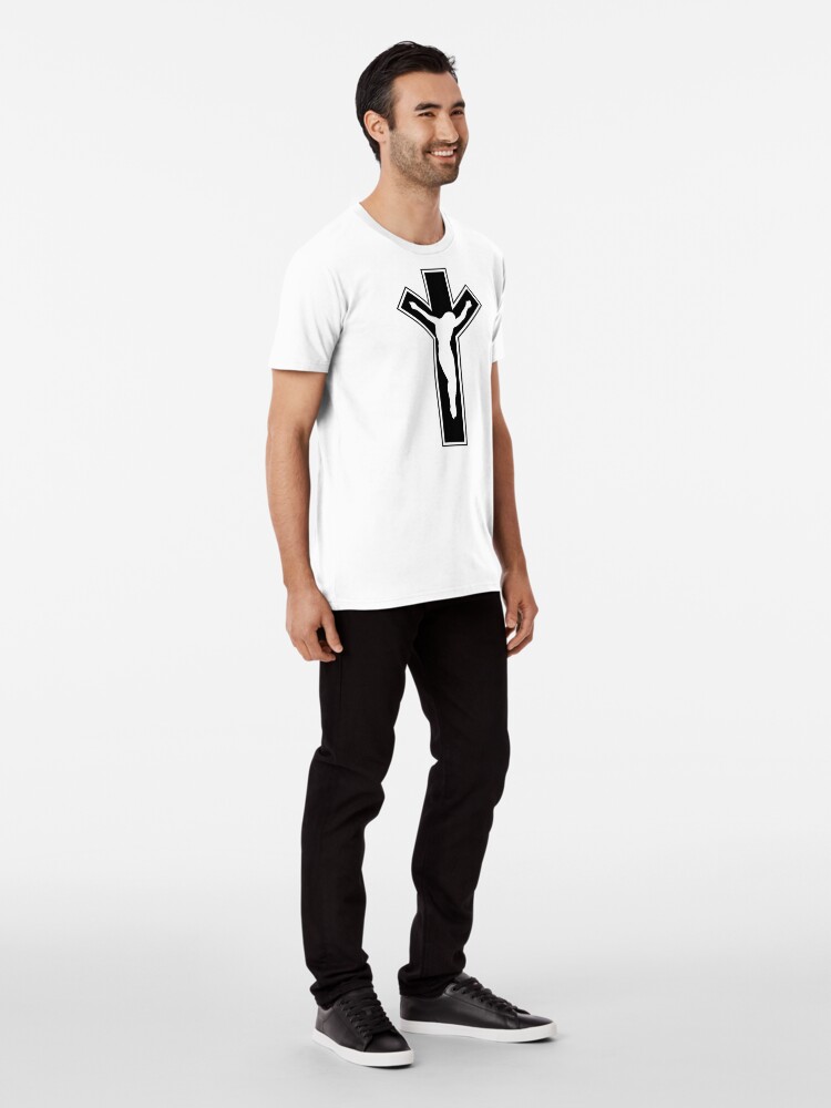 Thumbnail 3 of 6, Premium T-Shirt, Cross (in black) designed and sold by ANGELSONLY.