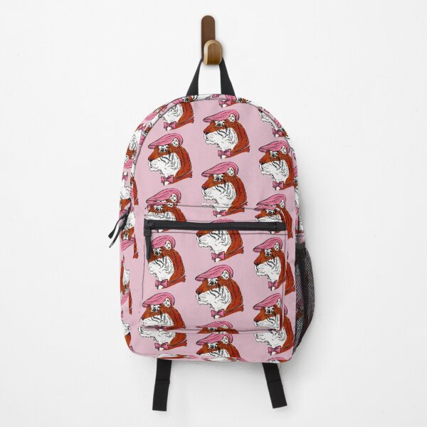 Item preview, Dapper Tiger with Pink Newscap and Bow designed and sold by reddogbuckeye.
