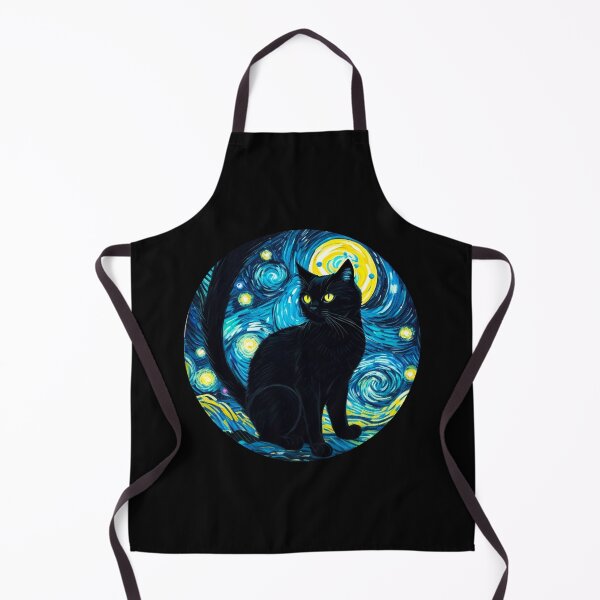 Item preview, Van gogh Starry Night Black Cat designed and sold by Vangoholic.