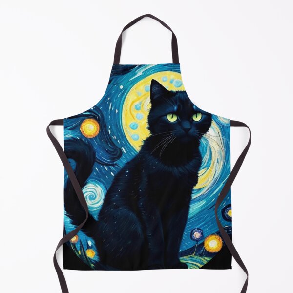 Item preview, Van gogh Starry Night Black Cat designed and sold by Vangoholic.