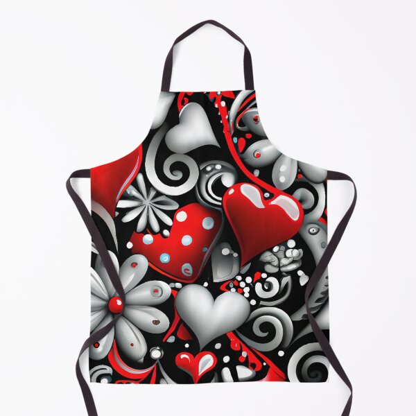 Item preview, Hearts & Pearls in Vibrant Hues: A Symphony of Red, Black, and White designed and sold by Rebekkahsdesign.