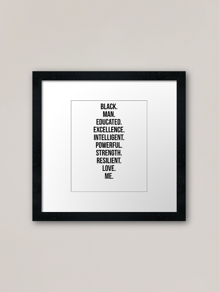 Power of Man | Framed Inspirational Black Art | 41L X 29W Inches