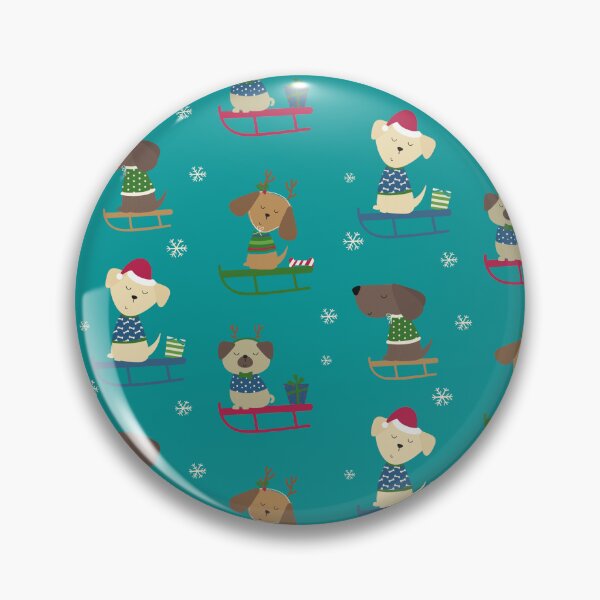 Item preview, Cute Christmas Holiday Dogs on Sleds Pattern designed and sold by sweetbelle.