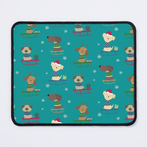 Item preview, Cute Christmas Holiday Dogs on Sleds Pattern designed and sold by sweetbelle.