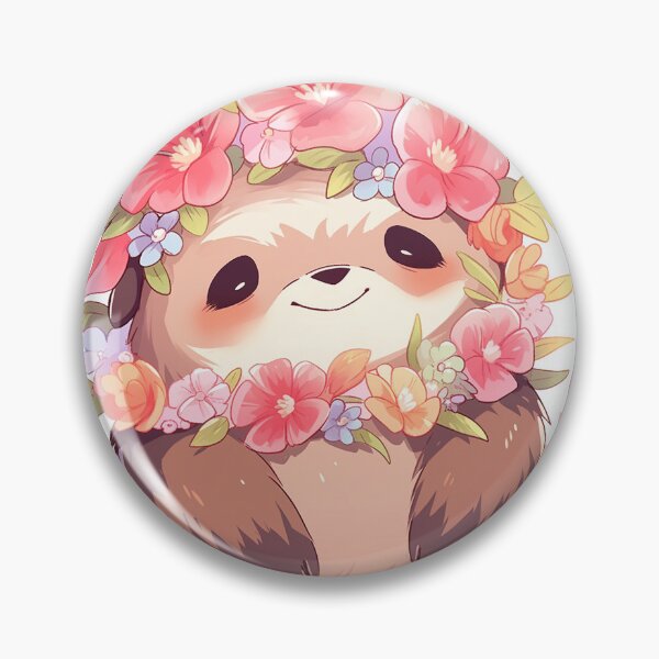 Item preview, Sloth with Flower Crown designed and sold by Ayumi  Nakamura.