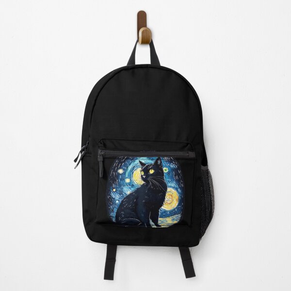 Item preview, Van gogh Starry Night Black Cat designed and sold by Vangoholic.