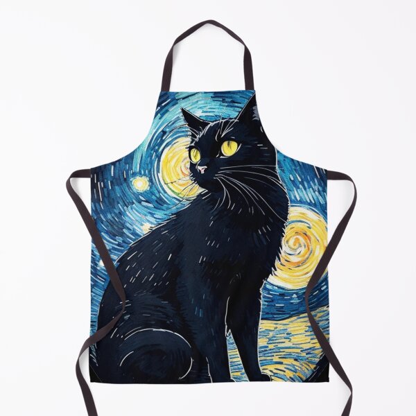 Item preview, Van gogh Starry Night Black Cat designed and sold by Vangoholic.