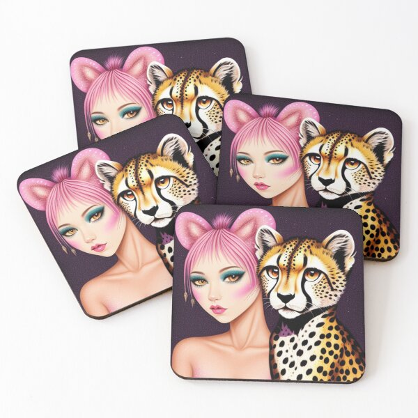 Item preview, Pink cheetah girl  designed and sold by Roxburylane.