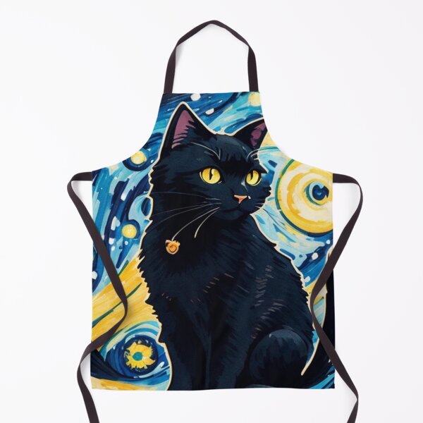Item preview, Van gogh Starry Night Black Cat designed and sold by Vangoholic.