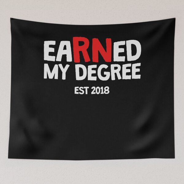 Item preview, Earned My Degree 2018, Nurse Graduation Gift T-Shirt designed and sold by 14thFloor.