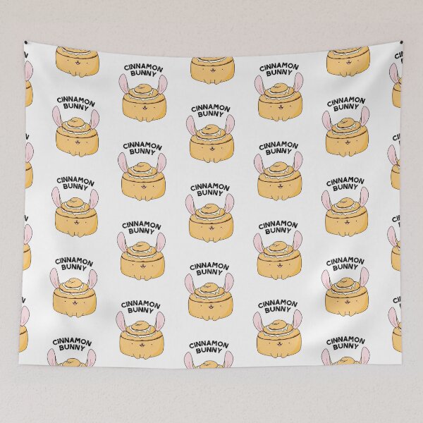 Item preview, Cinnamon Bunny Funny Cinnamon Bun Puns  designed and sold by punnybone.