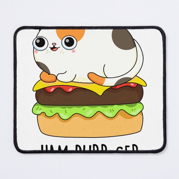 Item preview, Ham-Purr-Ger Funny Kitty Cat Hamburger Puns  designed and sold by punnybone.