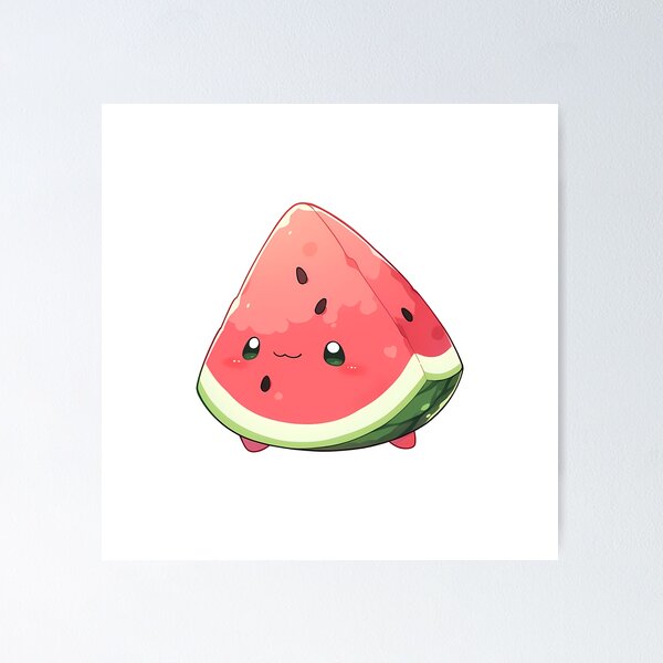 Draw a Kawaii Watermelon in 6 Simple Steps : Learn To Draw