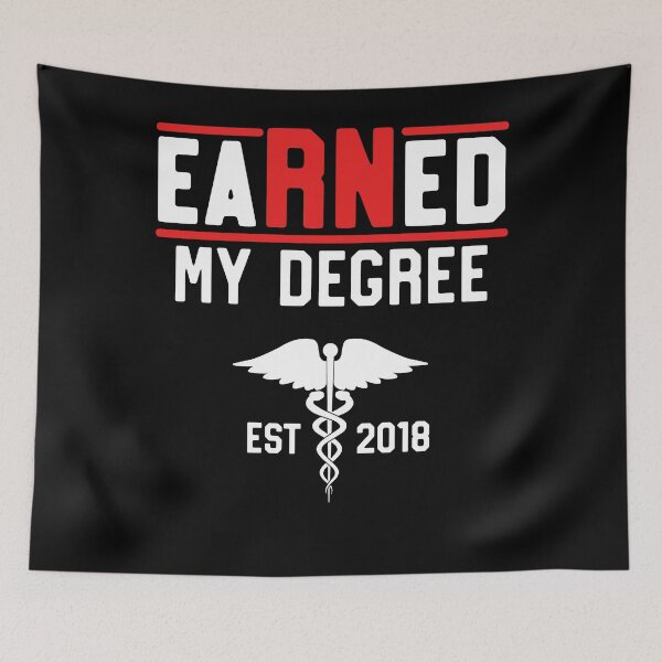 Item preview, Earned My Degree Senior 2018, Graduating Nurse T-Shirt Gift designed and sold by 14thFloor.