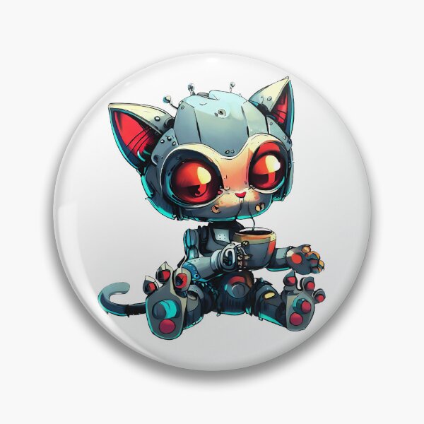 Item preview, Robo-Cat Drinking Coffee! designed and sold by kukamatsu.