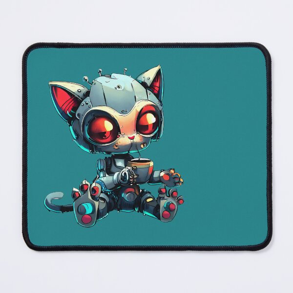 Item preview, Robo-Cat Drinking Coffee! designed and sold by kukamatsu.