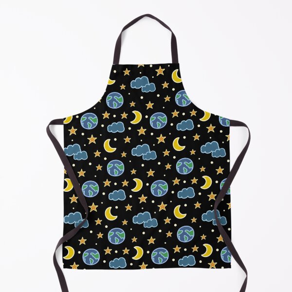 Item preview, Night sky with moon, stars, clouds and planet pattern designed and sold by mariakostory.