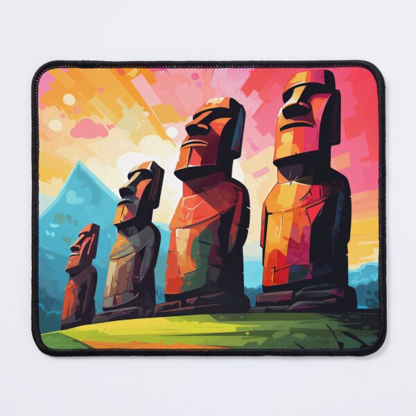 Item preview, A Pop Art Travel Print of Easter Island - Chile designed and sold by StudioRedKoala.