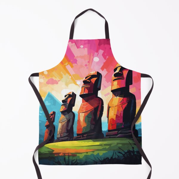 Item preview, A Pop Art Travel Print of Easter Island - Chile designed and sold by StudioRedKoala.