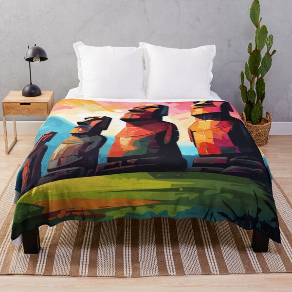 Item preview, A Pop Art Travel Print of Easter Island - Chile designed and sold by StudioRedKoala.