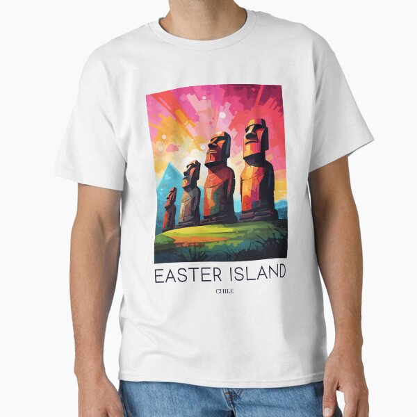 Item preview, A Pop Art Travel Print of Easter Island - Chile designed and sold by StudioRedKoala.