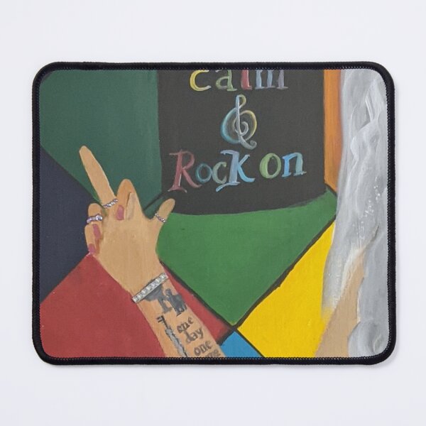 Item preview, Keep Calm and Rock on Silver sister painting designed and sold by SilverSister70.