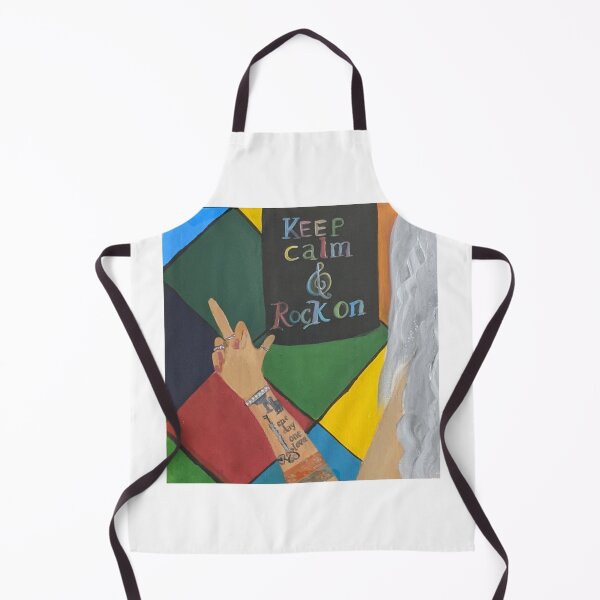 Item preview, Keep Calm and Rock on Silver sister painting designed and sold by SilverSister70.