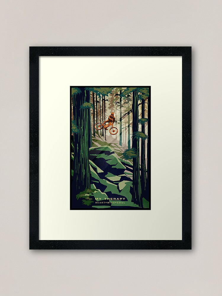 Alternate view of MY THERAPY: Mountain Bike! Framed Art Print