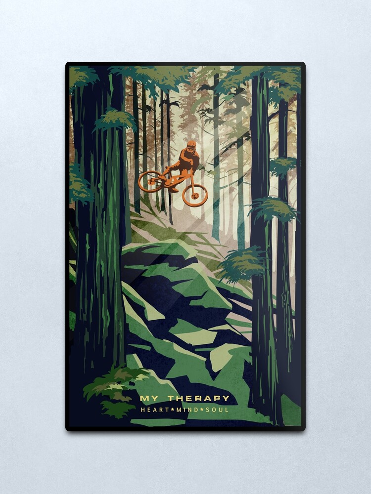 Alternate view of MY THERAPY: Mountain Bike! Metal Print