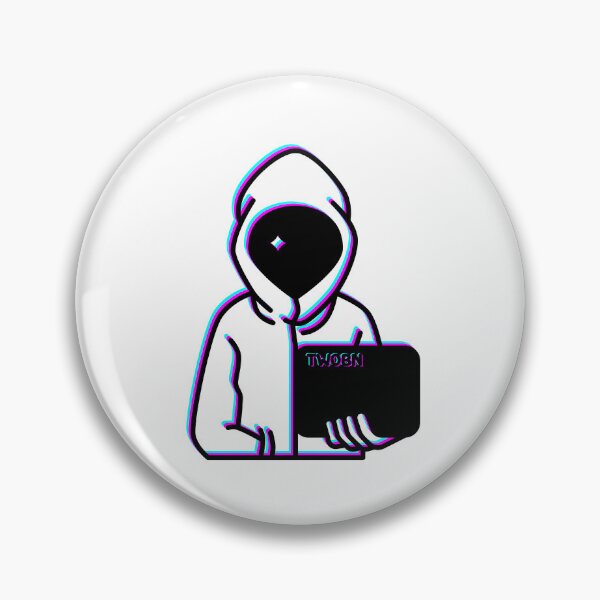 Aperçu de l'œuvre Hacker , TwoBN , sci fi , logo TwoBN , logo , logo noir , bleu ciel et rose dans le logo TwoBN créée et vendue par nickasnick.
