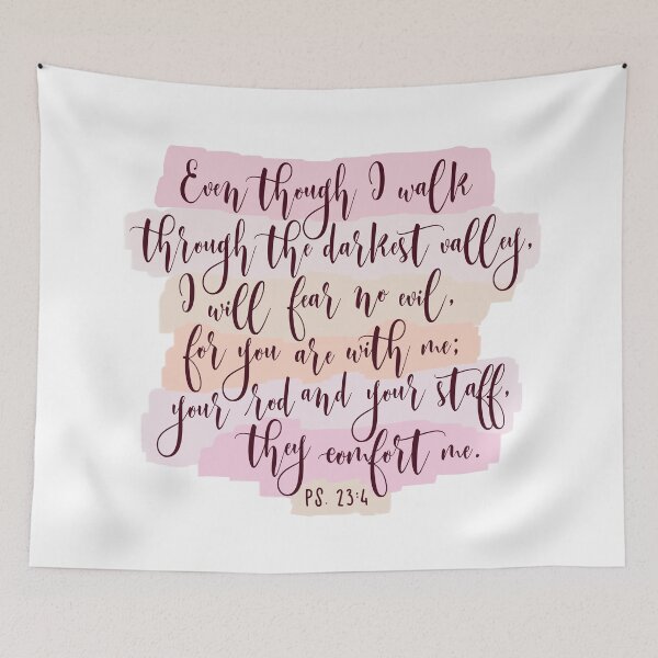 Item preview, Psalm 23 4 Fear No Evil - Pink designed and sold by amazingjoy.