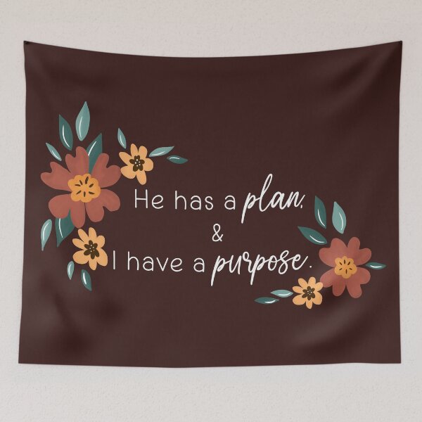 Artikelvorschau, Plan & Purpose – auf Glauben basierende Kunst entworfen und verkauft von Willow & Grace Designs.