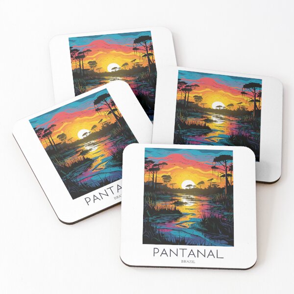 Item preview, A Pop Art Travel Print of the Pantanal - Brazil designed and sold by StudioRedKoala.