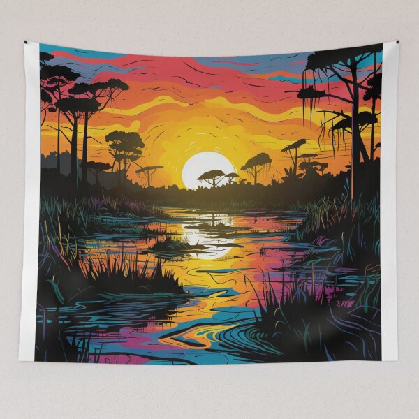 Item preview, A Pop Art Travel Print of the Pantanal - Brazil designed and sold by StudioRedKoala.
