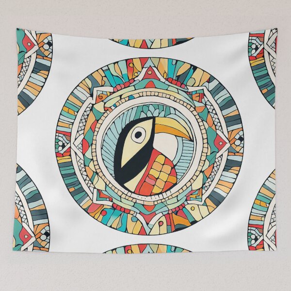 Item preview, Tropical Aura, A Paul Klee-Inspired Toucan Mandala designed and sold by Liscar95.