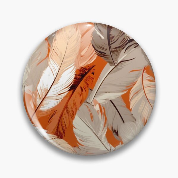 Artikelvorschau, Feathers - Coral, rust, beige, cream, silver entworfen und verkauft von Highlandkings.