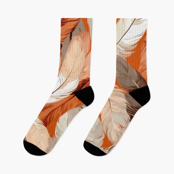 Artikelvorschau, Feathers - Coral, rust, beige, cream, silver entworfen und verkauft von Highlandkings.