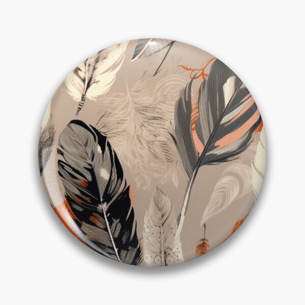 Artikelvorschau, Feathers - Coral, rust, beige, cream, silver 2 entworfen und verkauft von Highlandkings.