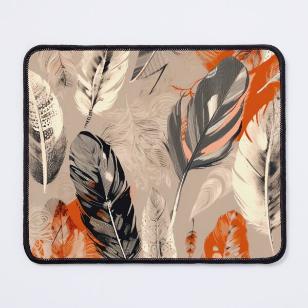 Artikelvorschau, Feathers - Coral, rust, beige, cream, silver 2 entworfen und verkauft von Highlandkings.