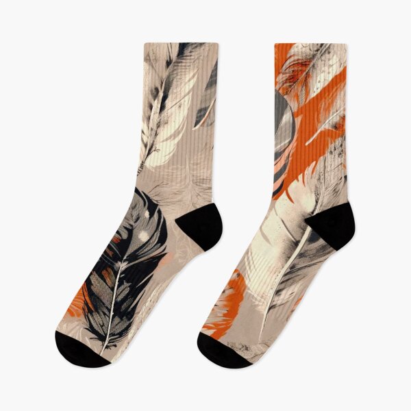 Item preview, Feathers - Coral, rust, beige, cream, silver 2 designed and sold by Highlandkings.