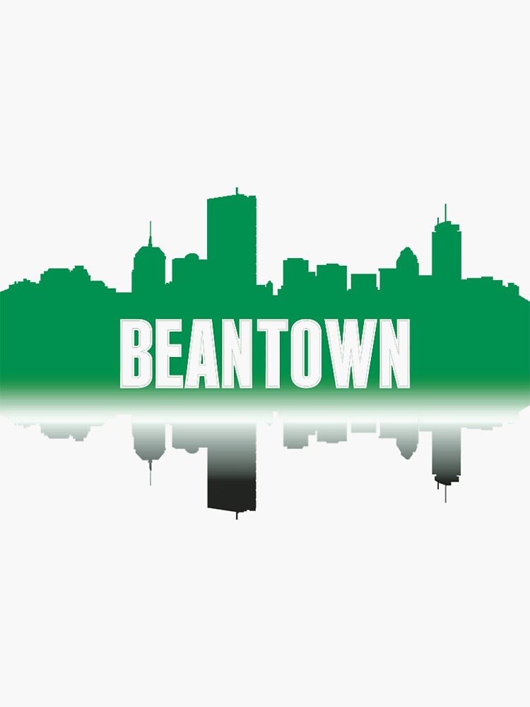 "Boston Nickname Beantown Skyline " Sticker by SportYourGear Redbubble