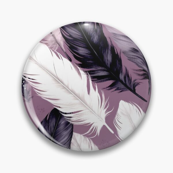 Artikelvorschau, Feathers - Eggplant, blush, gray, silver, black 2 entworfen und verkauft von Highlandkings.