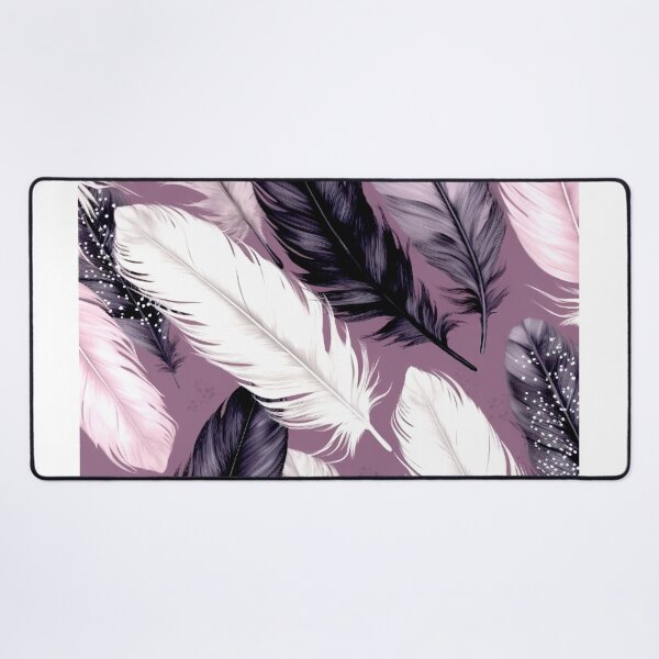 Artikelvorschau, Feathers - Eggplant, blush, gray, silver, black 2 entworfen und verkauft von Highlandkings.