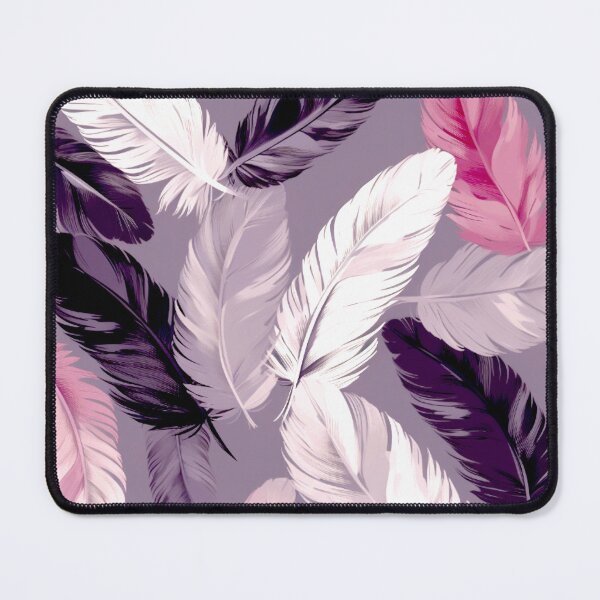 Artikelvorschau, Feathers - Eggplant, blush, gray, silver, black 3 entworfen und verkauft von Highlandkings.