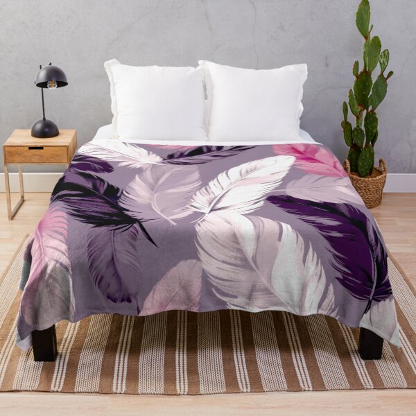 Item preview, Feathers - Eggplant, blush, gray, silver, black 3 designed and sold by Highlandkings.