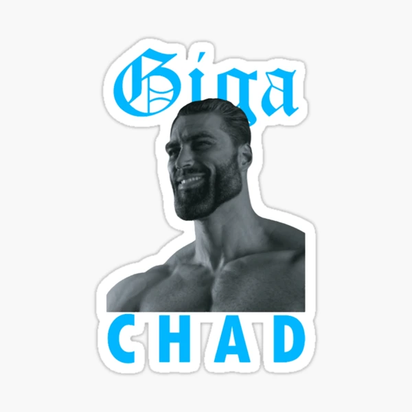 giga chad king basketball' Sticker