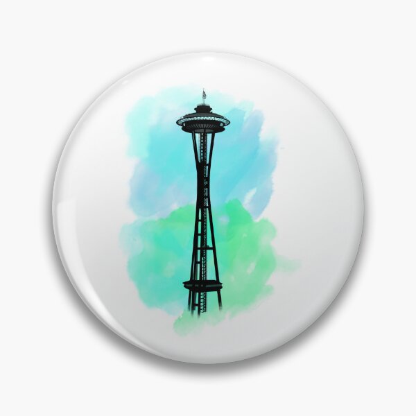 Item preview, Space Needle, watercolor designed and sold by Laceyjae Digital Art.