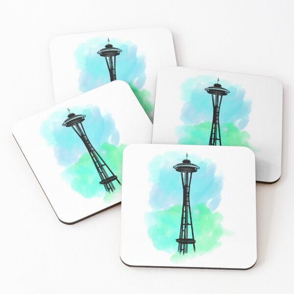 Item preview, Space Needle, watercolor designed and sold by Laceyjae Digital Art.