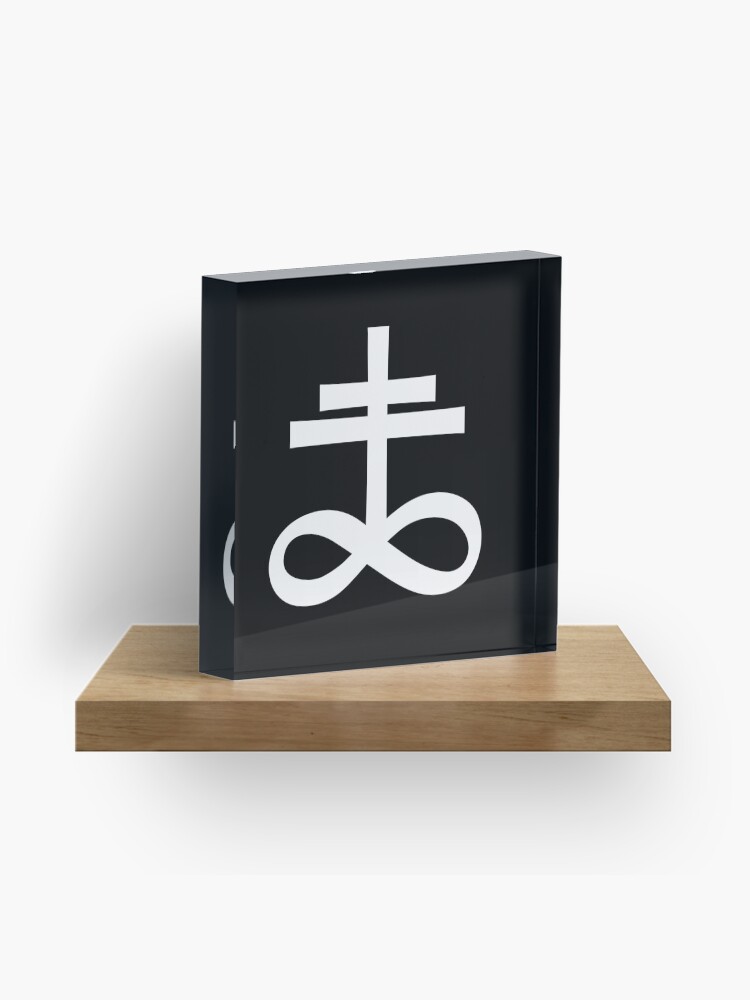 Thumbnail 1 of 5, Acrylic Block, Infinity Cross (in white) designed and sold by ANGELSONLY.